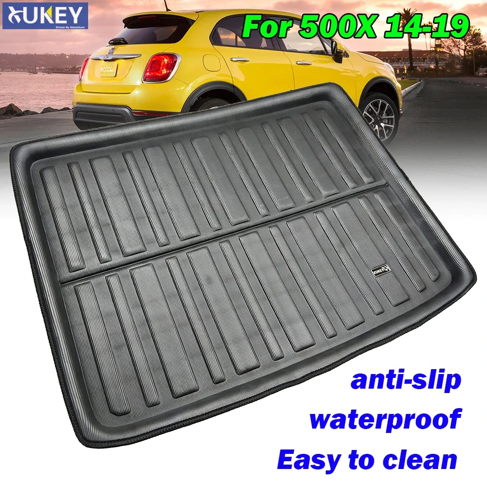 Tailored Rear Trunk Liner Boot Cargo Mat Tray Floor Carpet Protector For Fiat 500X 2014 2015 2016 2017 2018 2019