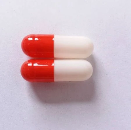 (10,000pcs/pack) Size 3# Red/White Color Enteric Coated Empty Capsules---Tops & Bottoms closed