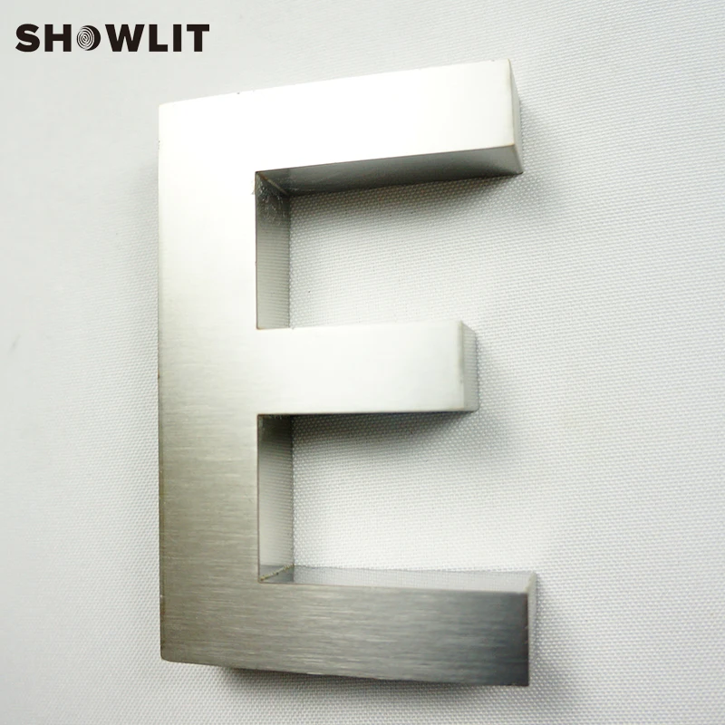 1'' Thickness Brushed Stainless Steel Custom 3D Letter