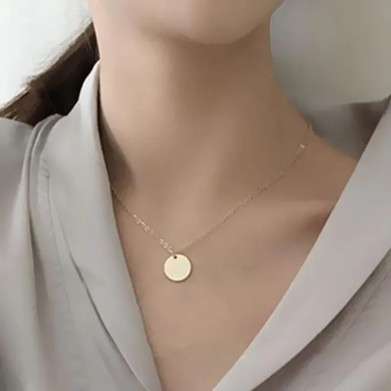 X349 Fashion Simple Bohemain Heart Moon Pendant Chain Necklace For Women Gold Color Multi Layer Choker Statement Necklace Charm