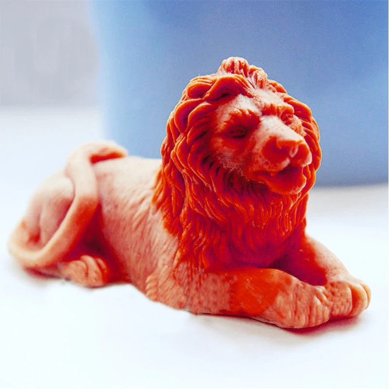 Animals Mold Lion 3D Soap Mould Mold Silicones Mold For Soap Lion Molds Handemade Diy Soaps Mould Silica Gel Aroma Stone Moulds