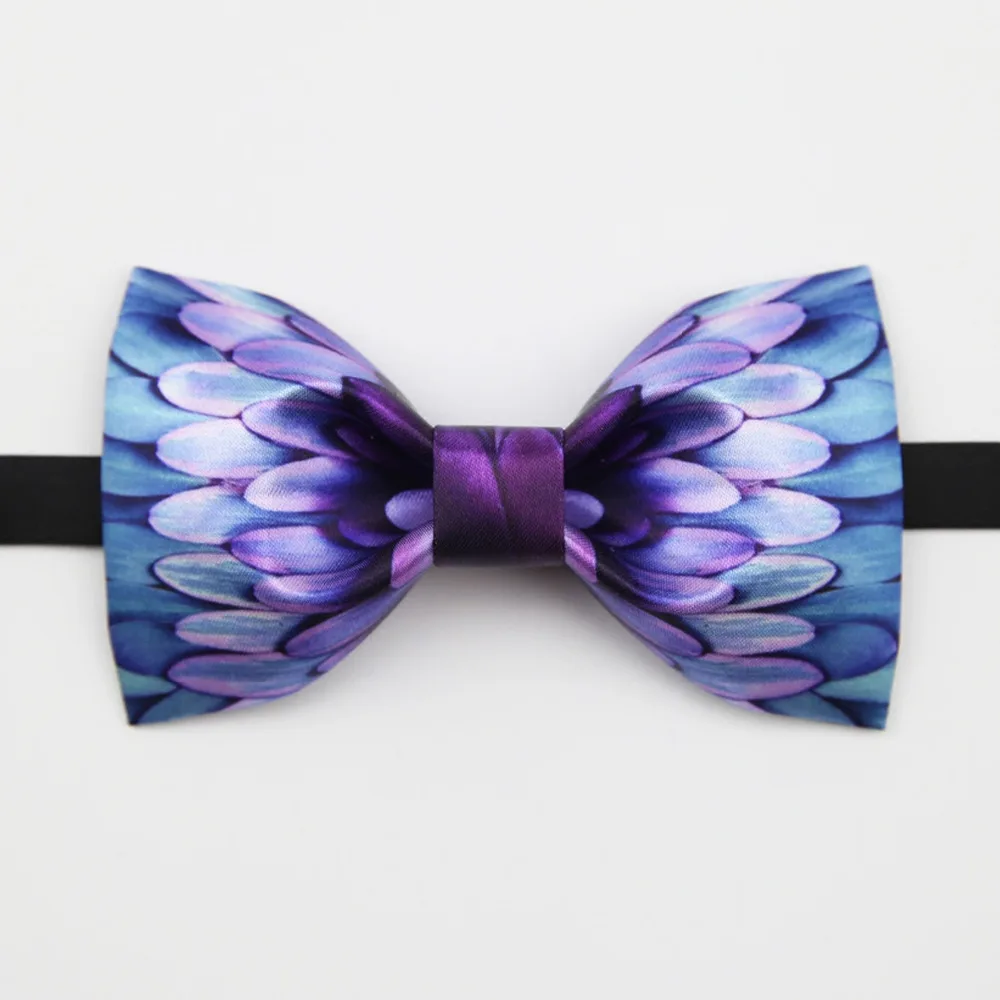 free shipping new fashion men's male Headdress man design printed women female married groom Feather bow tie wedding bridegroom