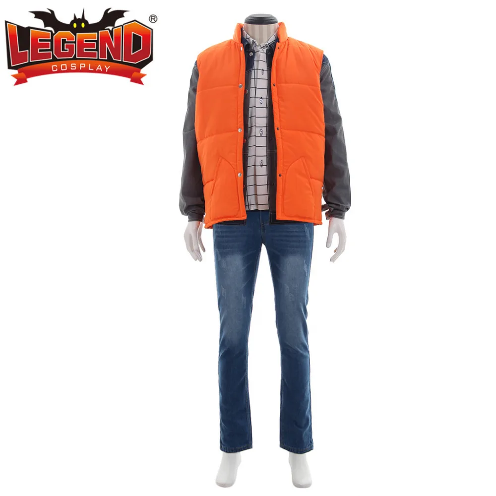 Back To The Future Marty McFly Costume Outfit Adult Men's Movie Halloween Carnival Cosplay Costume