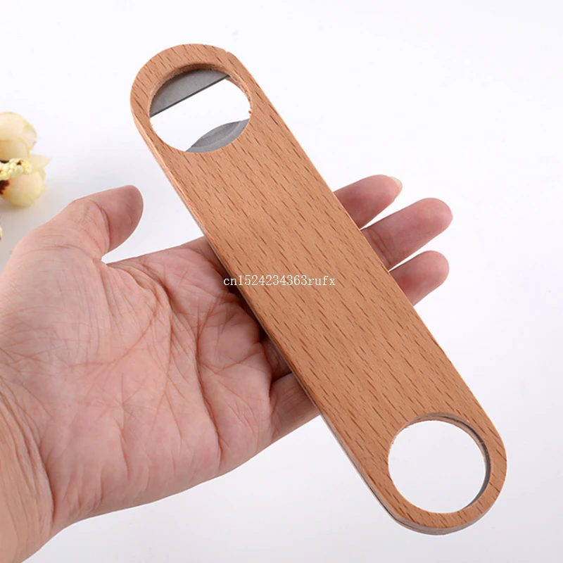 

50pcs Wood Beer Bottle Opener Wall Hanging Party Supplies Bar Restaurant Home Bottle Shape Openers