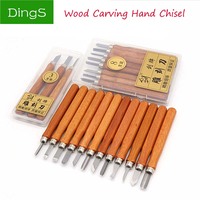 3/8/12Pcs High-carbon Steel Wood Carving Hand Chisel Tool Set Woodworking Professional Carving Knife Basic Woodcut Working