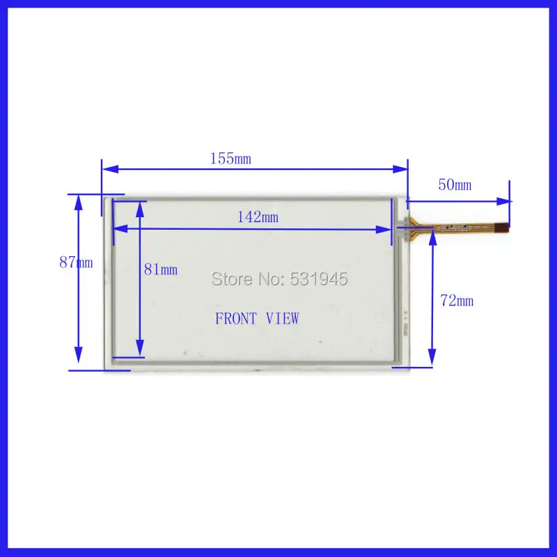 

NEW 6.2 Inch Touch Screen 155mm*87mm for 6.2GPS GLASS 155*87 for tble compatible XWT493 for soling gps touch on display