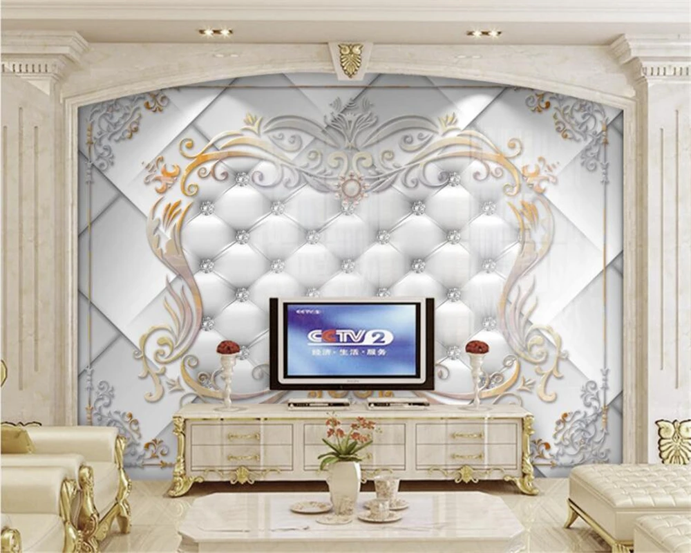 

Beibehang Custom Wallpaper 3D Soft Pack European Marble Texture TV Background Wall Living Room Bedroom Mural photo 3d wallpaper