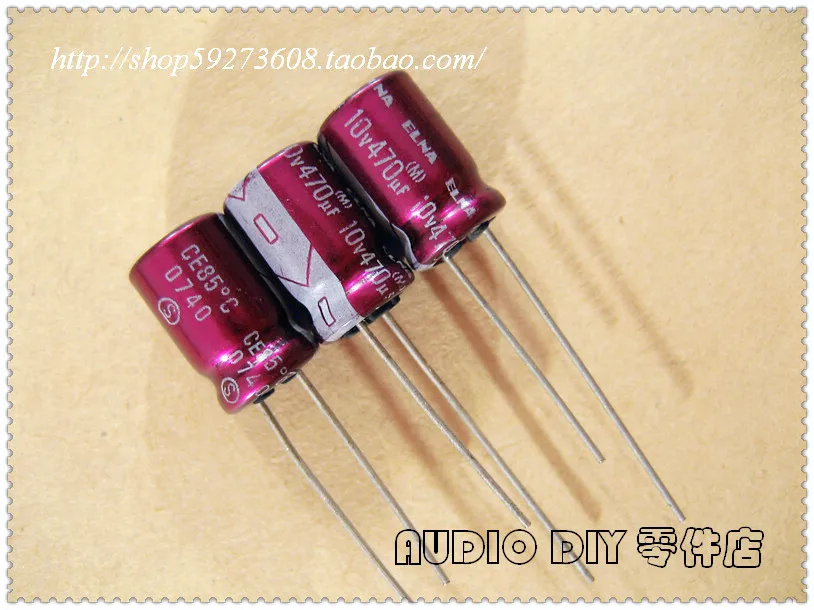 

2020 hot sale 30PCS/50PCS ELNA Purple Red Robe R2O Series 470uF/10V Electrolytic Capacitor for Audio free shipping