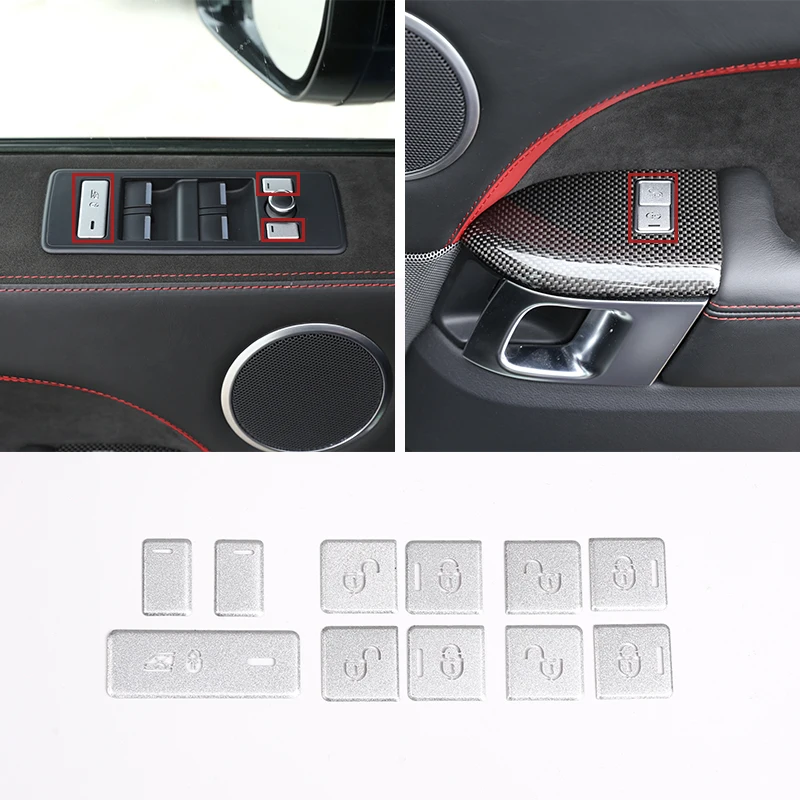 Car Accessories Aluminum Alloy For Land Rang Rover Sport 2014-2017 Button Sticker Decoration