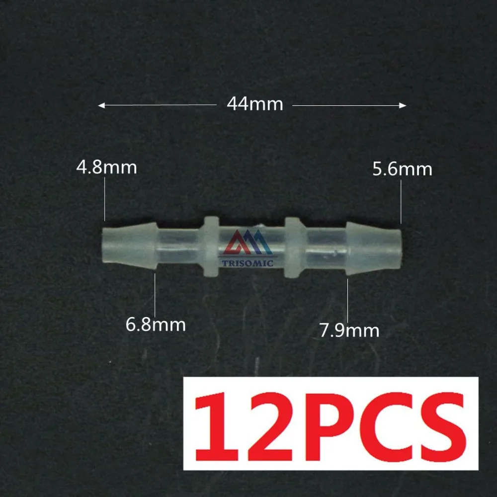 

12 pieces 5.6mm*4.8mm Straight Reducing Connector Plastic Fitting Barbed Reducing Connector