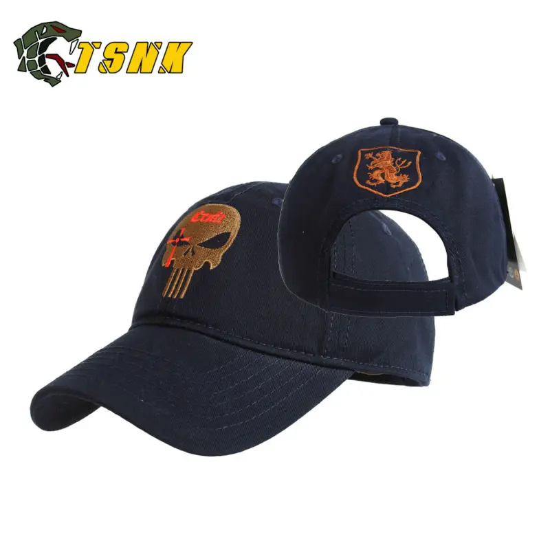 TSNK Men Women Amercian Punisher SEAL Team Cotton Running Hat Adjusted Snapback Cap