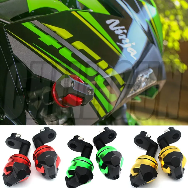 

Motorcycle Aluminum Alloy Frame Fairing Gurad Crash Slider Falling Protection For Kawasaki Ninja 400 2017-2021 Ninja400 Z400 21'