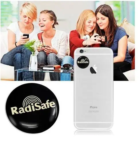 

realy work test by Morlab lab shiled Radisafe 99.8% Radi Safe anti radiation sticker EMF radiation, 5G protector 100pcs/lot