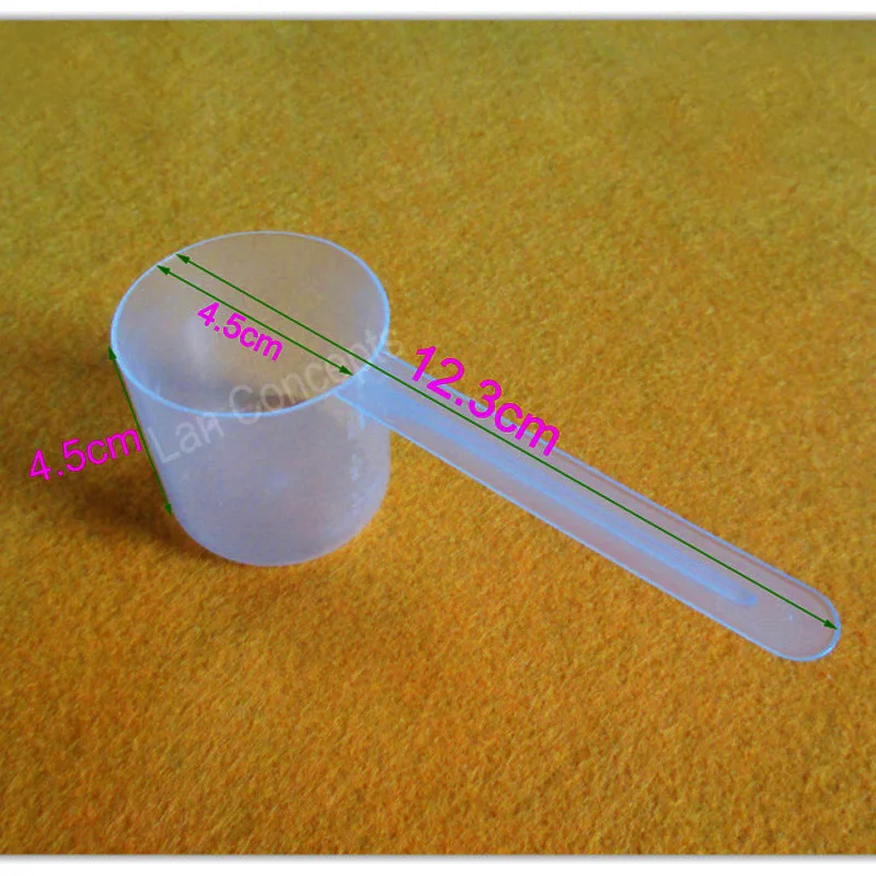 20pcs/lot 30 gram Plastic Measuring Scoop 30g / 60ML Measure Spoons with scales - translucence Free shipping