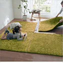 9 Colors Puzzle Mat Long Hair Carpet Living Room Door Mat Baby Crawling Cutting Area Rug Kids Play Carpet Floor