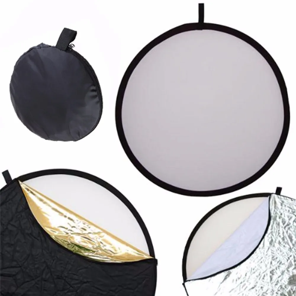 43' inch / 110cm 5-in-1 Portable Foldable Round Studio Photo Collapsible Multi-Disc Light Photographic Lighting ReflectorStudio