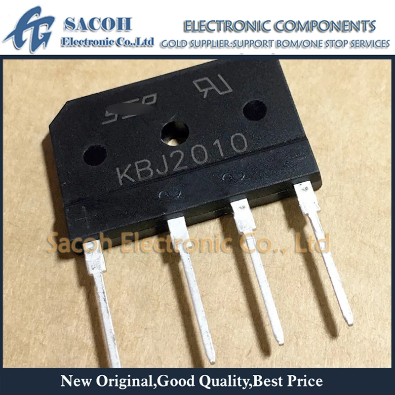 

New Original 10Pcs/Lot KBJ2010 OR KBJ2008 OR KBJ2006 DIP-4 20A 1000V/800V/600V Power Bridge Rectifier