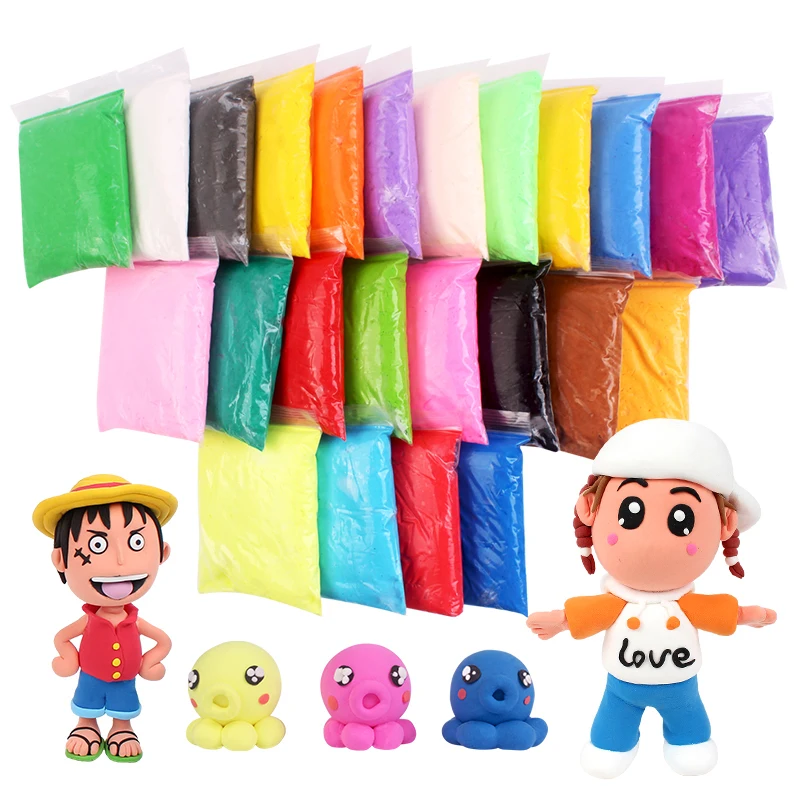 Bunte Wolke Flauschigen Plastilin Ton 12/24/36 Farben Weiche Kreative Knetmasse Ton Intelligente Plastilin Spielzeug Kinder DIY Geschenk