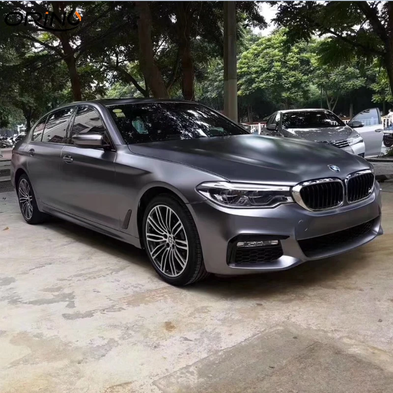 

Premium Matt Pearl Metallic Charcoal Grey Vinyl Film Car Wrap Foil DIY Vehicle Car Wrapping with Air Free Bubble