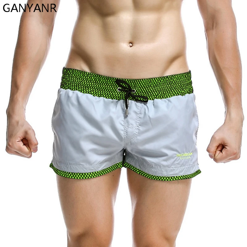 

GANYANR Brand Men Running Shorts Crossfit Leggings Jogging Cycling Fitness Quick Dry Fit Yoga With Pockets Outdoor Marathon Gym