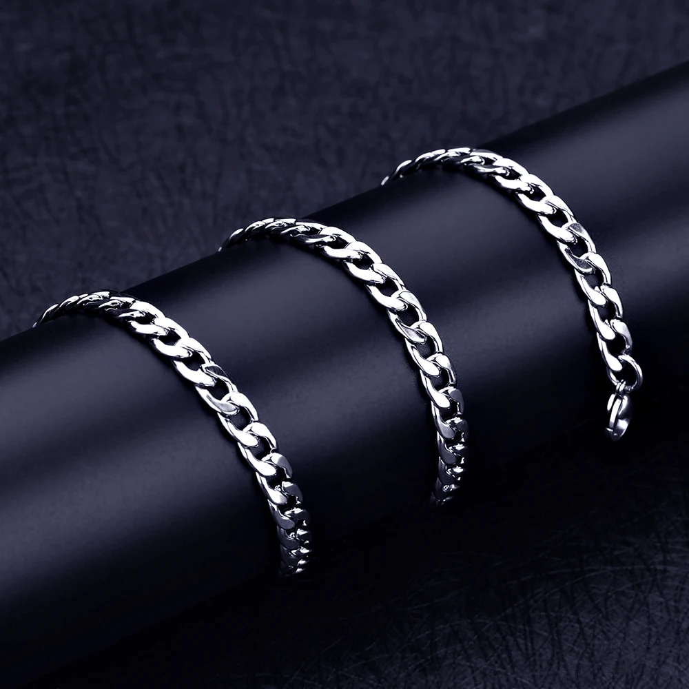 Wholesale cheap 4MM stainless steel NK Figaro chain necklace Length 50-70CM Fashion men\'s party jewelry Father Brothers gift