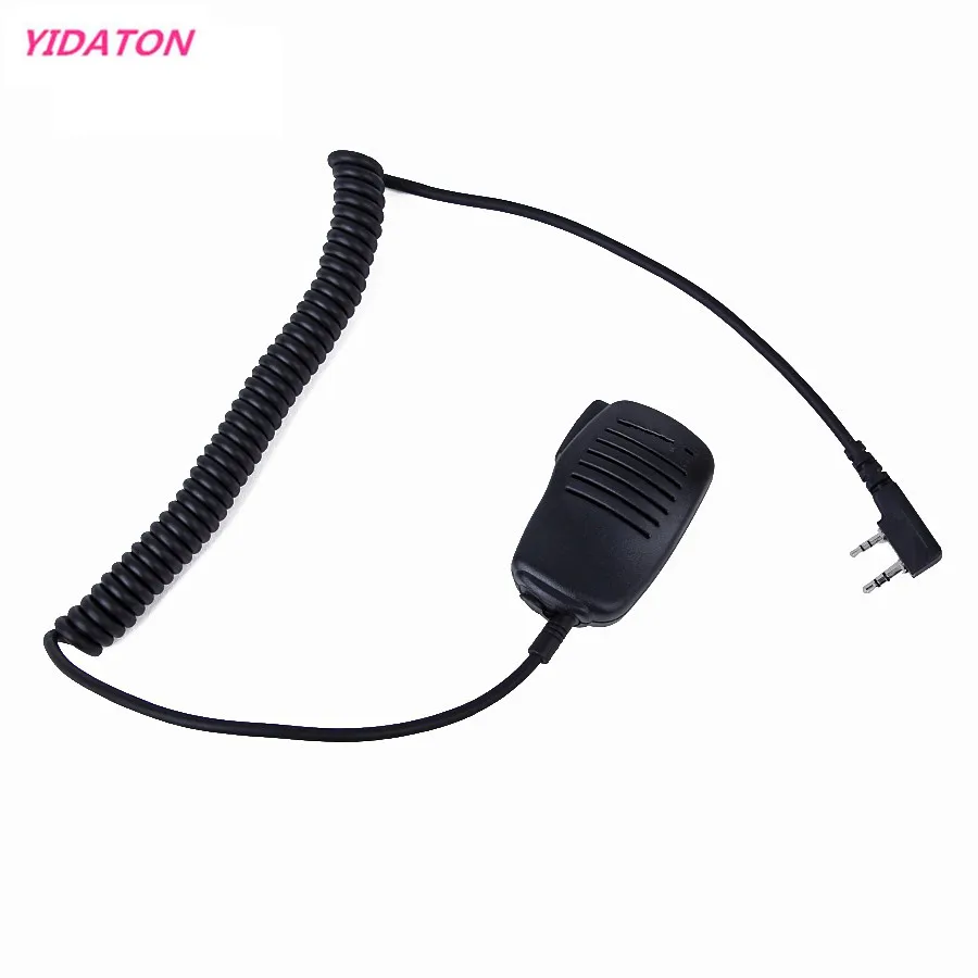 

New 2 Pin Walkie Talkie PTT Speaker Mic For BAOFENG UV-5R, H777/RT2/RT-5R for KENWOOD Ham Radio Hf Transceiver Speaker