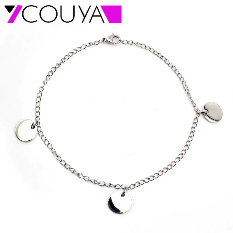 COUYA Gypsy Charm Chain anklets for women Silver color Turkish Coin Anklet slender Ankle Bracelet Beach Foot Jewelry