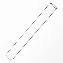 Provetta a bocca piatta da 5 pezzi 22 * 300 mm, diametro esterno 22 mm, lunghezza totale 300 mm, provetta a fondo tondo in vetro borosilicato alto