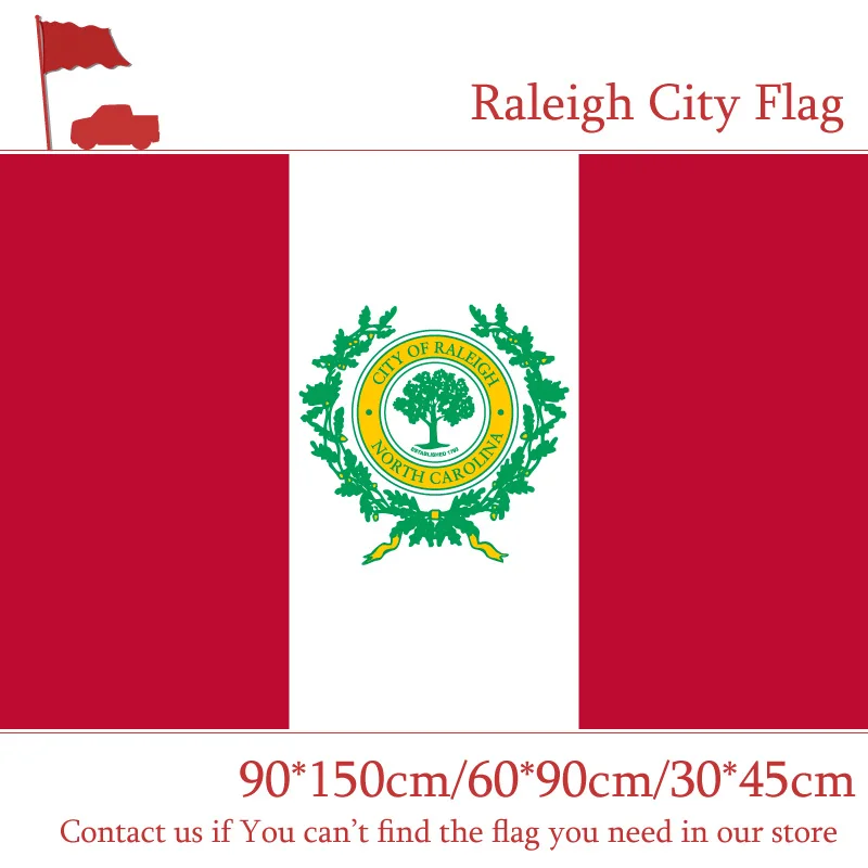 Raleigh City Flag 60*90cm 90*150cm Flag North Carolina State 40*60cm Flying Flag 3x5ft Polyester Banner 100d 15*21cm Hand Flag