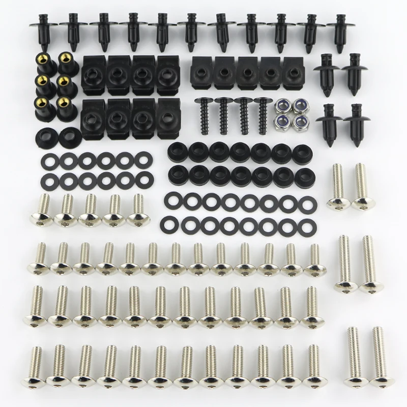 Fit For Yamaha YZF-R1 R1 R1M 1998-2018 YZF R15 2008-2018 Complete Full Fairing Bolts Kit Screw Nut Fairing Clips