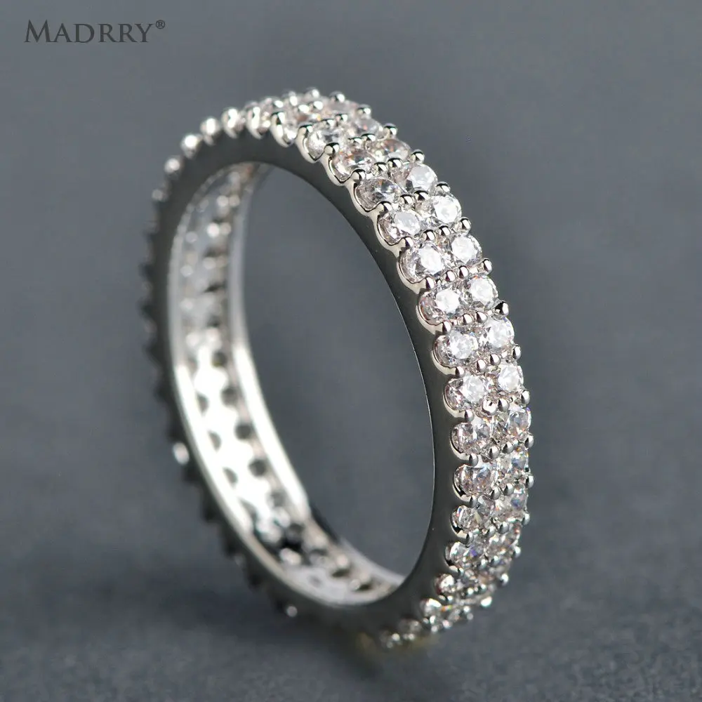 Madrry Classic Bridal Wedding Ring Cubic Zirconia Rings For Women Jewelry Anel Loki Finger Ring The Ring Perfumes Jewelry Kawaii