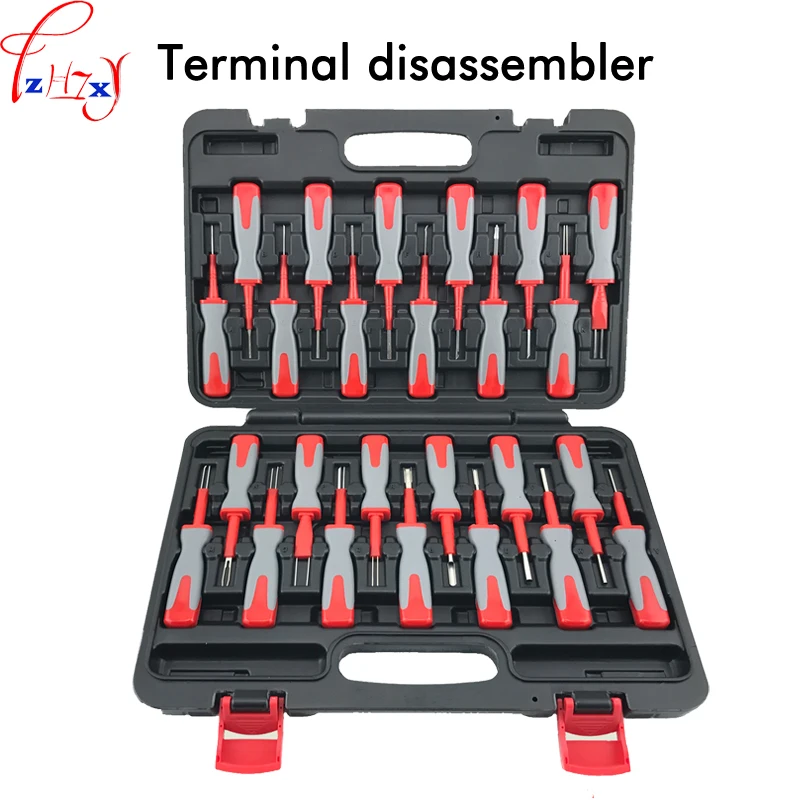 

25pcs/set Terminal Disassembly Tool Car Terminal Wire Harness Plug Remover Tool Kit Crimp Terminal Removal Tools