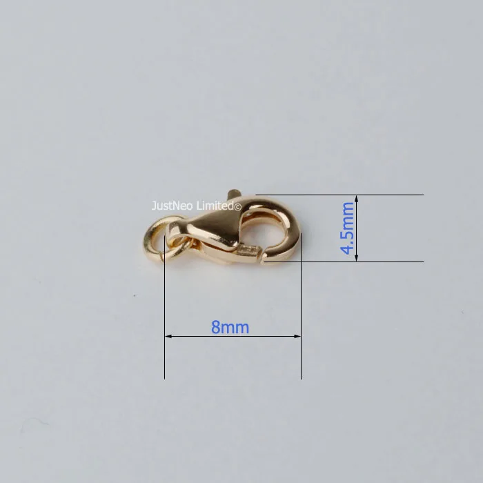 Solid 18k Yellow Gold Clasp Lobster Claw Trigger Bbuckle Au750 18ct oro for necklace bracelet jewelry findings