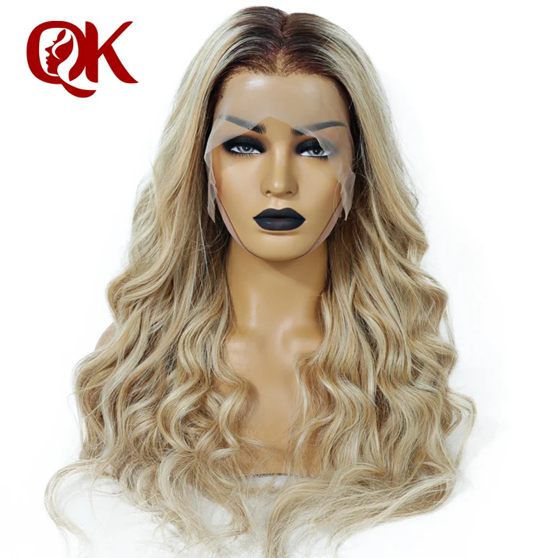 

QueenKing hair Front Lace Wig 150% Density Lemi Color Balayage Ombre Wigs T4/27/613 Brazilian Remy hair Free Shipping Overnight