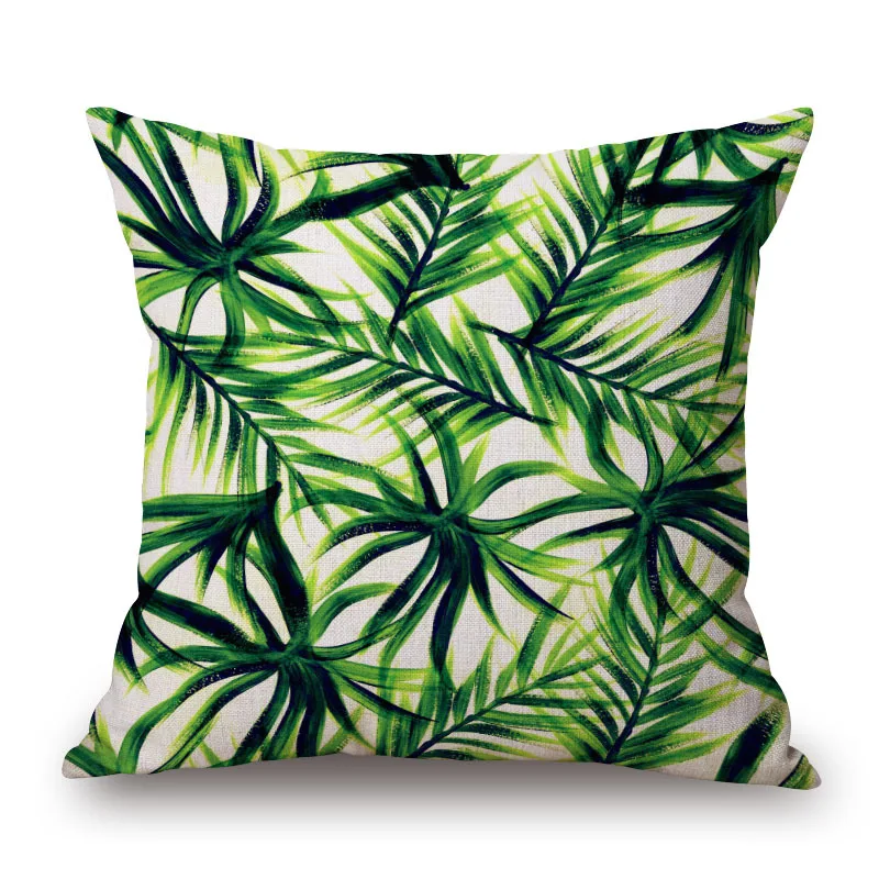 Africa Tropical Plant Banana Leaf One Side Printing Home Decor Sofa Car Seat Decorative Cushion Cover Pillow Case Capa Almofada