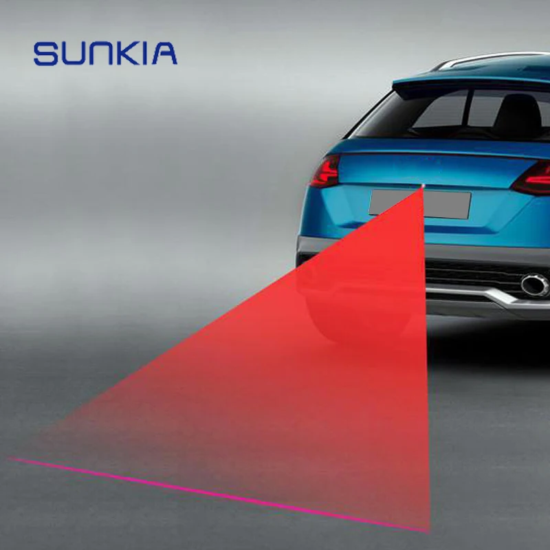 SUNKIA New Patterns Anti Collision Rear-end Laser Tail Fog Light Car Brake Parking Lamp Rearing Warning Light Auto Styling