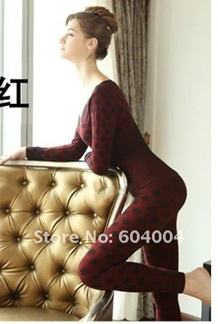 

2011 round brought bud silk cotton jerseys elastic body jacquard model body underwear lady warm underwear