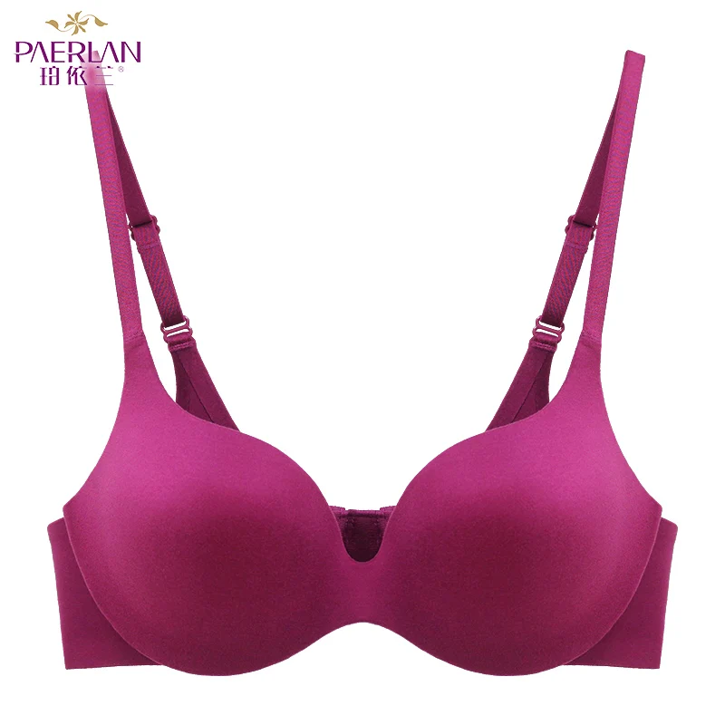 PAERLAN Memory soft wire seamless Underwire bra deformation of a slice seamless solid color small push up female underwear