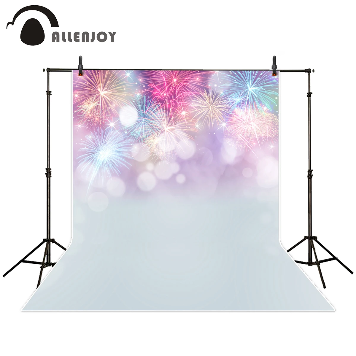 Allenjoy studio backgrounds photography colorful beautiful glitter Bokeh fireworks backdrop original design photobooth photocall