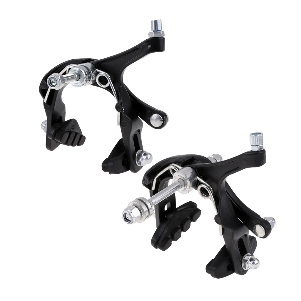 1 Set Bicycle Brake Racing Road Dual Pivot Bike Side Pull Caliper Brake Front Rear Brake Long Arm Clamp