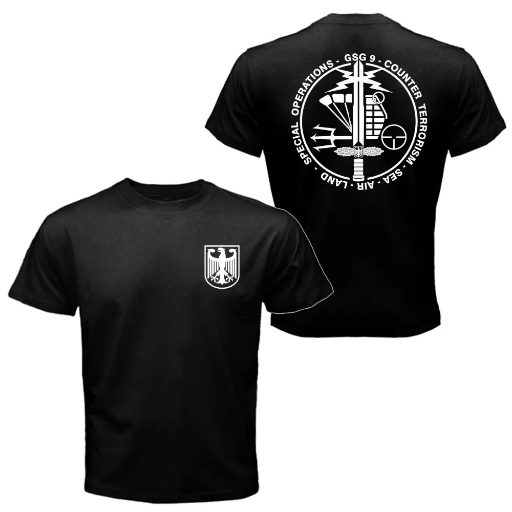 GSG 9 German Special Operations Unit T shirt Men two sides cotton casual gift tee USA Size