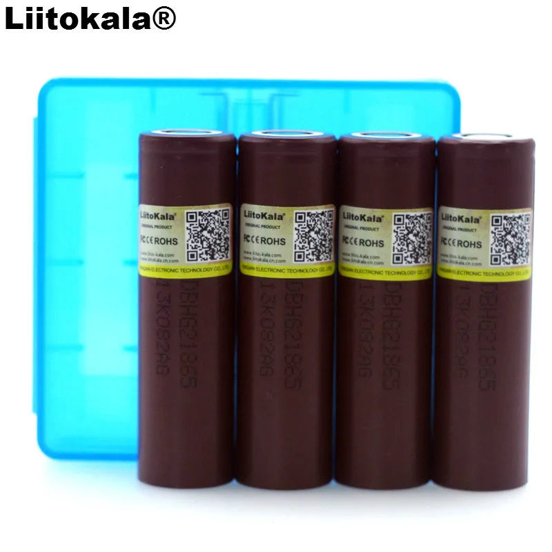 4 قطعة Liitokala جديد الأصلي HG2 18650 3000mAh بطارية 18650HG2 3.6V التفريغ 20A ، مخصصة الطاقة بطارية + تخزين مربع