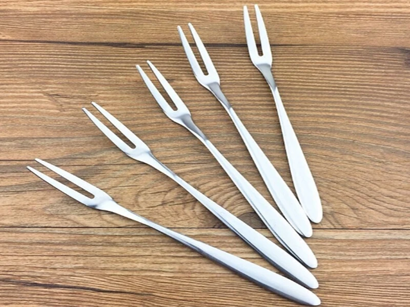 4000pcs/lot Fast shipping 13cm stainless steel fruit fork creative environmental small fruit fork