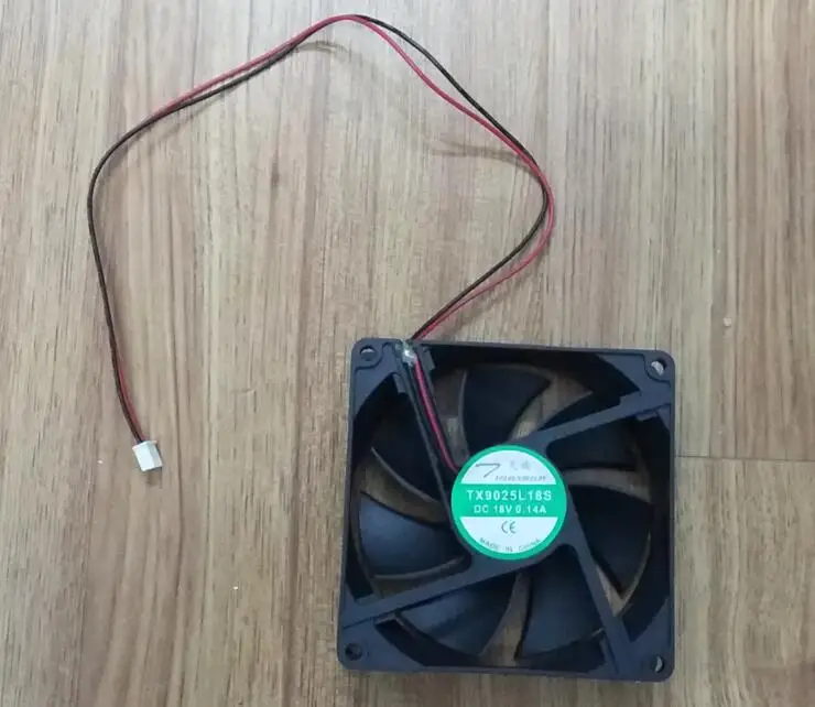 Wholesale:  TX9025L18S 18V 0.14A 9CM  90*90*25 2 line refrigerator temperature cabinet cooling fan