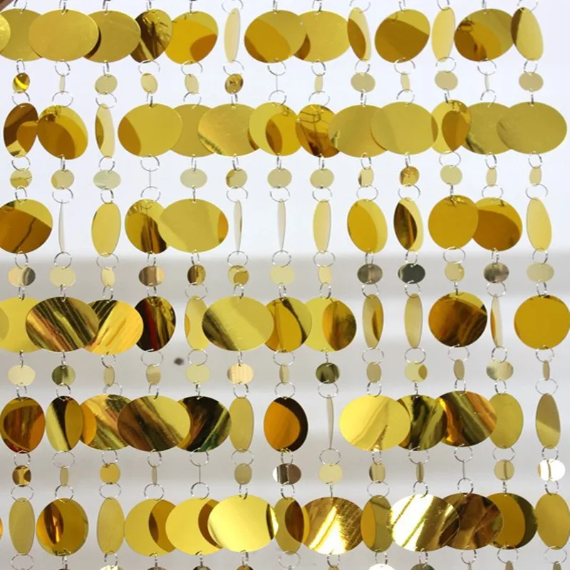 

Gold PVC sequins curtain plastic partition curtain Festive party supplies indoor home Wedding decorations free shipping
