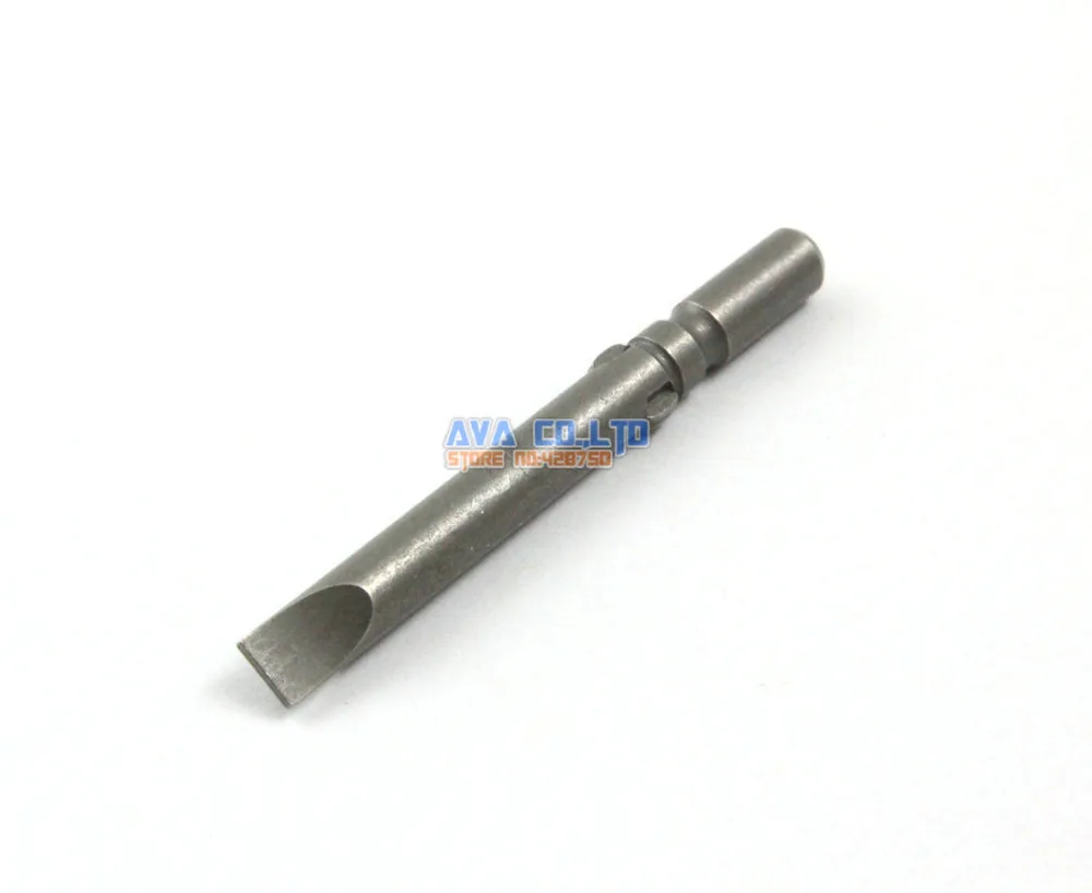 

10 Pieces Magnetic Slotted Screwdriver Bit S2 Steel 6mm Shank 60mm Long 5mm Flathead