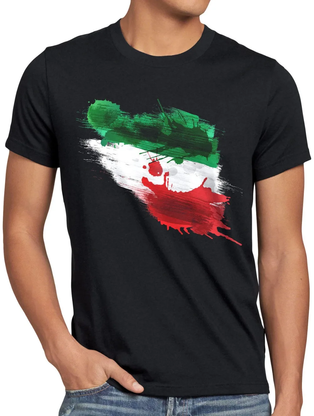 2019 New Arrival Men'S Fashion Iran T-Shirt Herren Fuball Sport WM EM Fahne National-Flagge Fan-Artikel  Printing Shirt