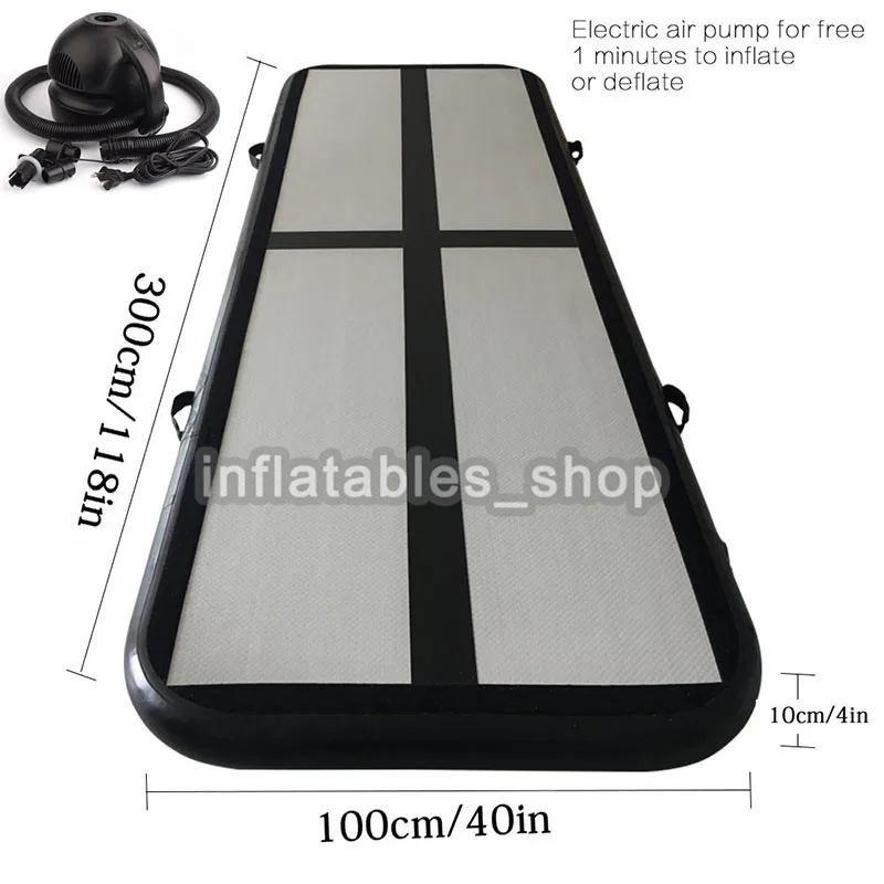 

Free One Pump Air track Type 3x1x0.1m Mini Black Inflatable Airtrack For Gym