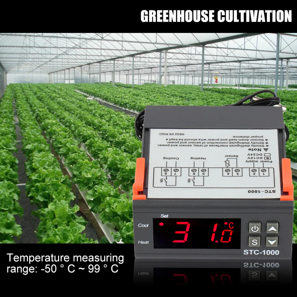 Imagem -06 - Controlador de Temperatura Digital Termostato Termorregulador Incubadora Relé Led 10a Aquecimento Arrefecimento 12v 24v 220v Stc1000