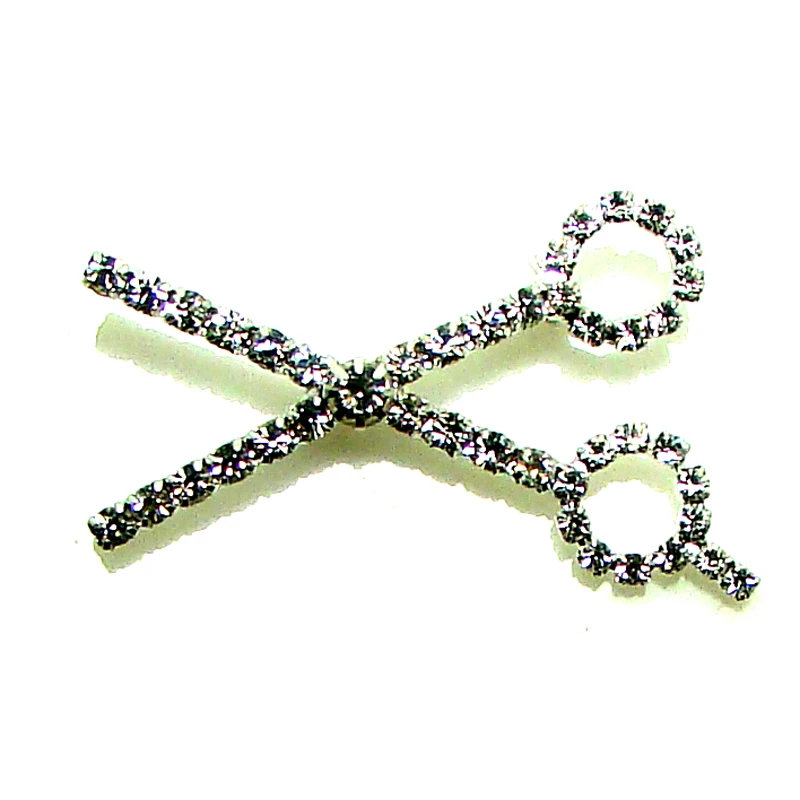 Designer Custom made gift rhinestone scissors gallery fashion pin brooch hair salon jewelry accessories 6pcs x